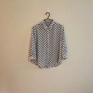 3/4 Length Sleeve Polka Dot Blouse